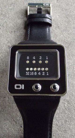 Tolle Binäre Uhr - Binary The One - Retro - Design Bild