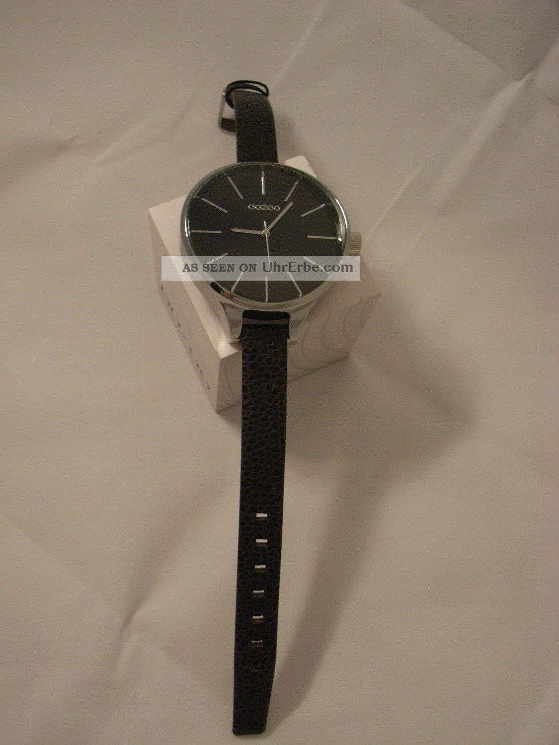 Oozoo Uhr C6849 Ø Ca.  45 Mm Band: Schwarz Gehäuse: Silber Armbanduhr Armbanduhren Bild