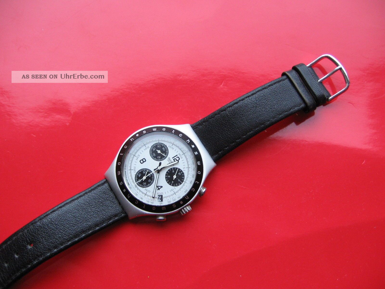 Swatch Irony 1998 Aluminium Chrono Quarz Uhr, Funktionsfähig Mit N. B