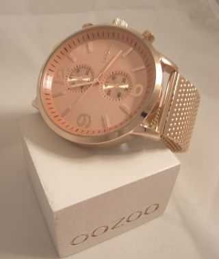 Oozoo Uhr Armbanduhr Designuhr C6438 Ø Ca.  48 Mm Metallband Rose/rose Bild