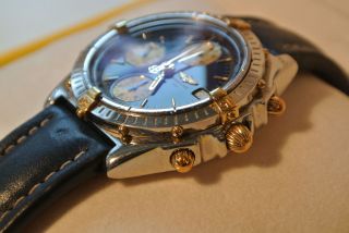 Breitling Chronomat Stahl Mit Goldreitern Mit Box Und Papieren,  Alles Bild