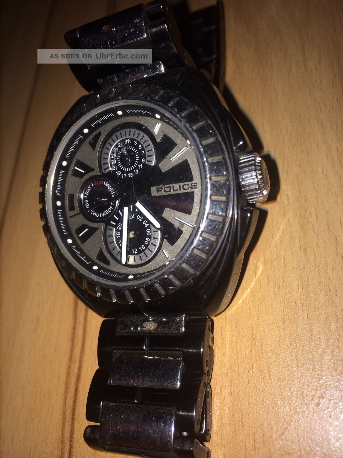 Armbanduhr Chronograph Police Militäruhr Fliegeruhr Pilotenuhr Dienstuhr Armbanduhren Bild