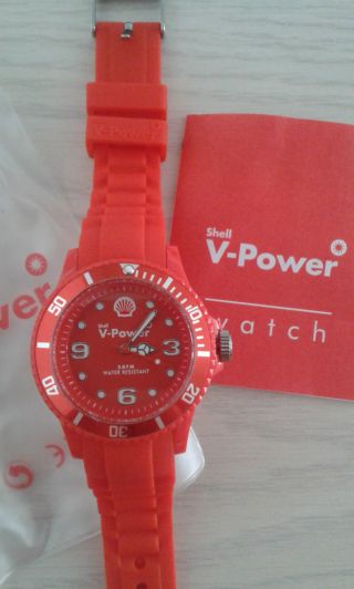 Shell V - Power Watch Armbanduhr Rot & Unbenutzt Uhr Ovp Bild