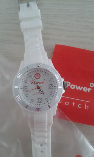 Shell V - Power Watch Armbanduhr Weiß & Unbenutzt Uhr Ovp Bild