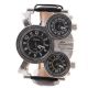 Oulm 3 Zeitanzeige Quarzmens - Militärarmee - Sport - Armbanduhr Leder Well Armbanduhren Bild 3