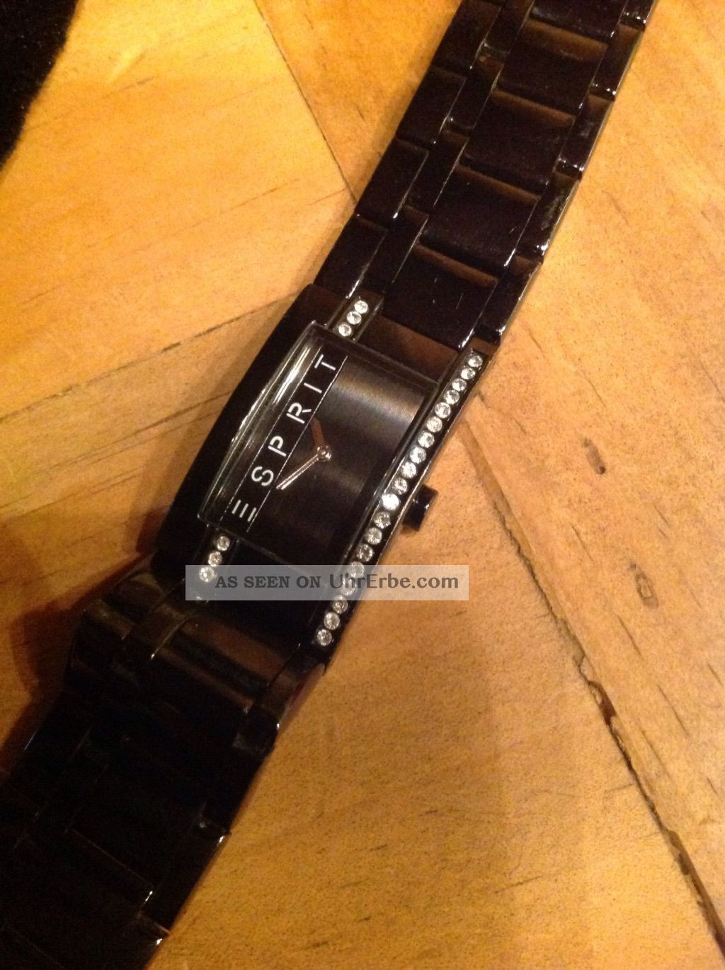 Esprit Armbanduhr,  Uhr,  Schwarz Mit Schmucksteinen Schick Und Kaum Getragen Armbanduhren Bild