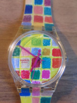 Swatch Schweizer Uhr,  Armbanduhr Pop, Bild