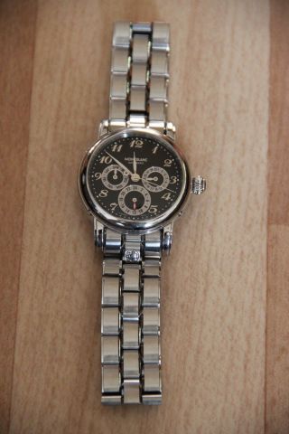 Montblanc,  Uhr,  Meisterstück Dual Time - Stahl/stahlband,  Referenz 7018 Bild