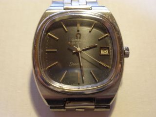 Vintage Omega Seamaster Uhr In Edelstahl Sehr Edle Quartz Armbanduhr Bild