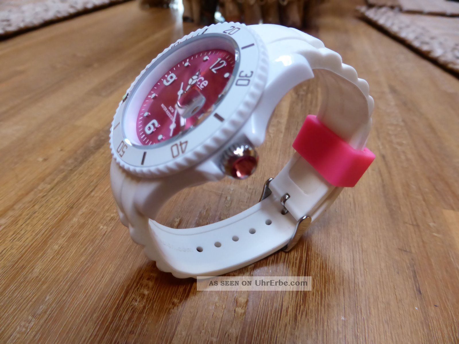 Neu: Ice Watch Weiß Pink Swarovski Unisex Si.  Wt.  U.  S.  10 Armbanduhren Bild