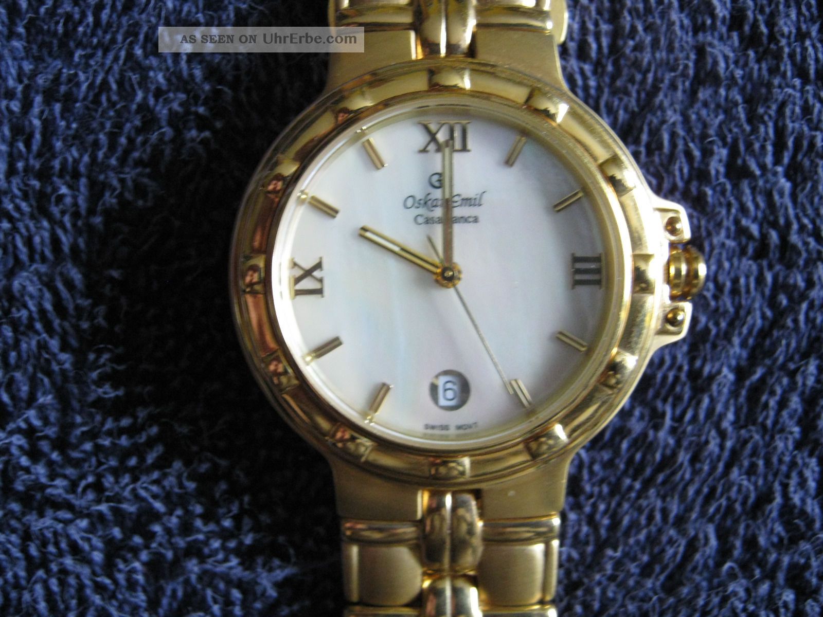 Oscar Emil Casablanca,  Uhr,  Armbanduhr,  23 K Vergoldet,  Wie Armbanduhren Bild
