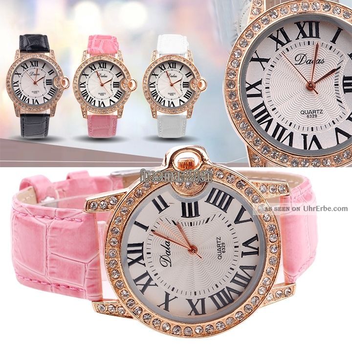 Fr Damenarmbanduhr Roman Dial Rose Gold Uhr Armbanduhr Uhren Quarzuhr Watch Mode Armbanduhren Bild