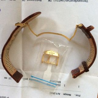 Sinn Uhrarmband Lederband Braun Mit Sinn - Faltschliesse U Sinn - Dornschliesse Gold Bild