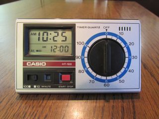 Casio Ht - 100 Timer Stoppuhr Kurzzeitmesser Ovp Digital Quartz Retro Rarität Bild