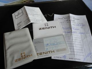 Zenith/ El Primero - Unterlagen V.  1991 - Bild