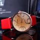 Modern Women Red Pu Leather Band Four Numbers Casual Wristwatch Hot Armbanduhren Bild 6