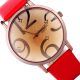 Modern Women Red Pu Leather Band Four Numbers Casual Wristwatch Hot Armbanduhren Bild 8