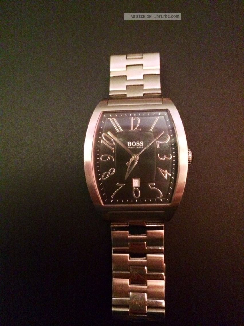 Hugo Boss MÄnner Uhr Schwarz Silber Armbanduhren Bild