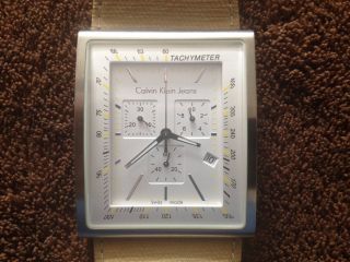 Calvin Klein Jeans Uhr Chronograph Swiss Made 30m/100ft K42171 Bild