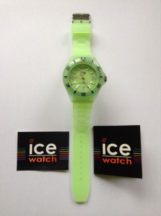 Ice Watch Uhr Gl.  Gy.  B.  S.  11 Ice Glow In The Dark Green Big Leuchtend Bild