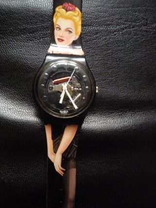 Swatch Uhr Blackliner Armband Swatch Lolita Bild