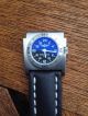 Orig.  Breitling Utc (e70176,  Titan) Mit Lederband Und Faltschließe,  22/18 Armbanduhren Bild 6