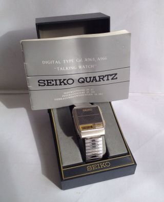 Seiko A965 - 4000 Sprechende Uhr Blindenuhr Deutsch Englisch Bild