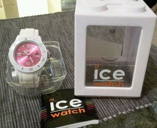 Ice Watch Uhr White Purple Pink Swarovski Elemente Mit Datum Wie Bild