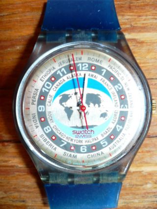 Swatch Uhr Weltzeit Zeitzonen Sammler Bild