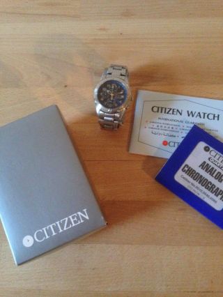 Citizen Chronograph Wr 100 | Blaues Ziffernblatt Bild