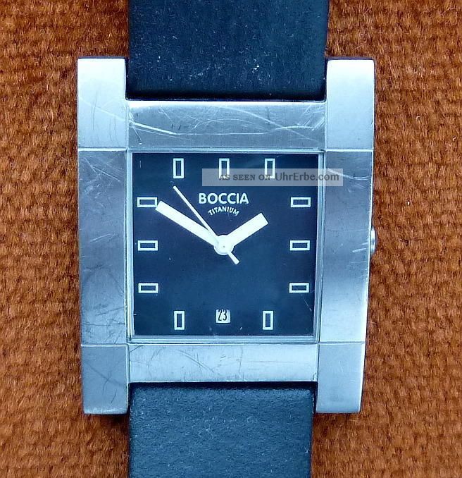 Boccia Quarzuhr Mit Datum Aus Titan Mit Lederarmband Armbanduhren Bild
