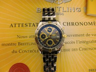 Breitling Chronomat Stahl - Gold Mod.  B13352055 Mit Originalrechnung Bild