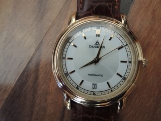 Dugena Automatic Herren Armbanduhr 25 Jewels Swiss Made Neuwertiger Bild