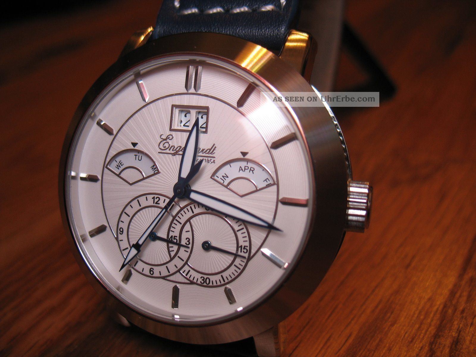 Engelhardt Automatik Uhr Kaliber 10.  360 Zwei Zeitzonen Kalender Armbanduhren Bild