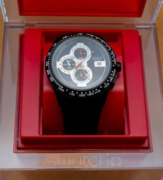 Swatch Irony Auto Chrono - Right Track Svgb400 Wie,  Automatik Chronograph Bild