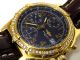 Breitling Chronomat 18 Kt Gold Mit Krokolederband Ref K13050.  1, Armbanduhren Bild 5
