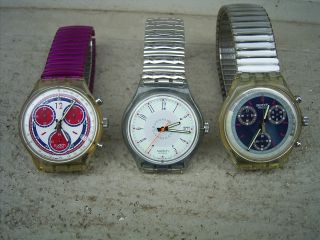 Swatch Automatic U.  2 Chronographen.  Bj.  Anfang Der 90er.  Neuwertig,  Kaum Getragen Bild