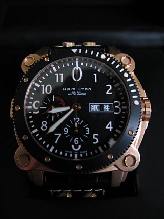 Hamilton Uhr Khaki Navy Belowzero Rosegold Serie H78646733 Top. Bild