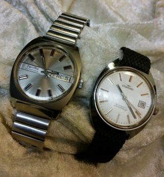 Konvolut Vintage Herren Uhr Armbanduhr Automatik Zentra Classic Mit Tag & Datum Bild