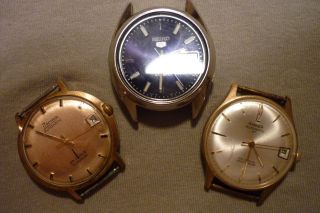 Konvolut Von Uhren 3 Stück Teildefekt Seiko,  Anker,  Isoma,  Automatic Armbanduhren Bild