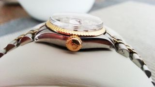 Rolex Oyster Perpetual Date 18k Gold/stahl Jubilee Armband Neuzustand/erstbesitz Bild