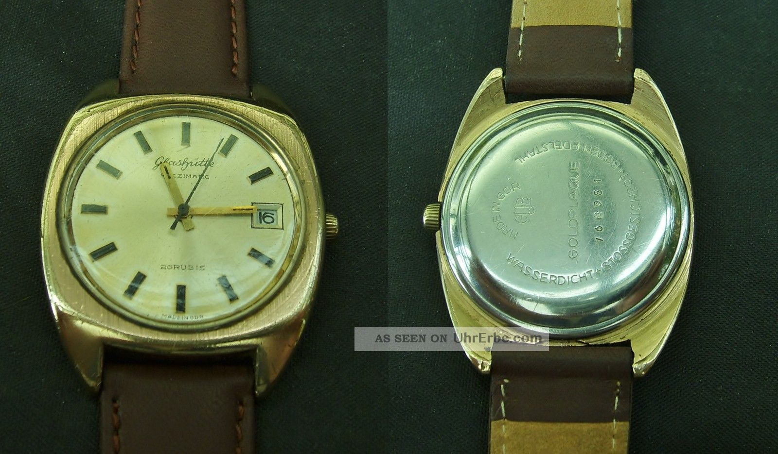 Herren - Armbanduhr Aus Glashütte,  Automatik Mit Datum,  Um 1970 Armbanduhren Bild