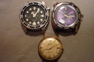 Konvolut Von Uhren 3 Stück Teildefekt Citizen,  Topaz,  Anker,  Automatic Armbanduhr Bild