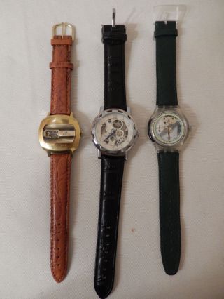 3 Automatik Uhren Arctos Digital Automatik Swatch Und Skelett Uhr Goer Bild