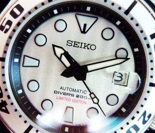 Seiko Sumo Silver White Prospex 200m Limited Edition Spb029j1 Bild