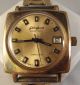 Uhr Ddr Gub Glashütte Spezimatic Datum 26 Rubis Um 1960 - 70 Goldplaque Armbanduhren Bild 9