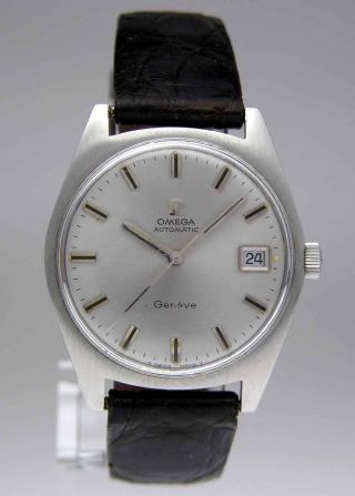 Omega Genève Automatic Herren Uhr Mit Datum Bild