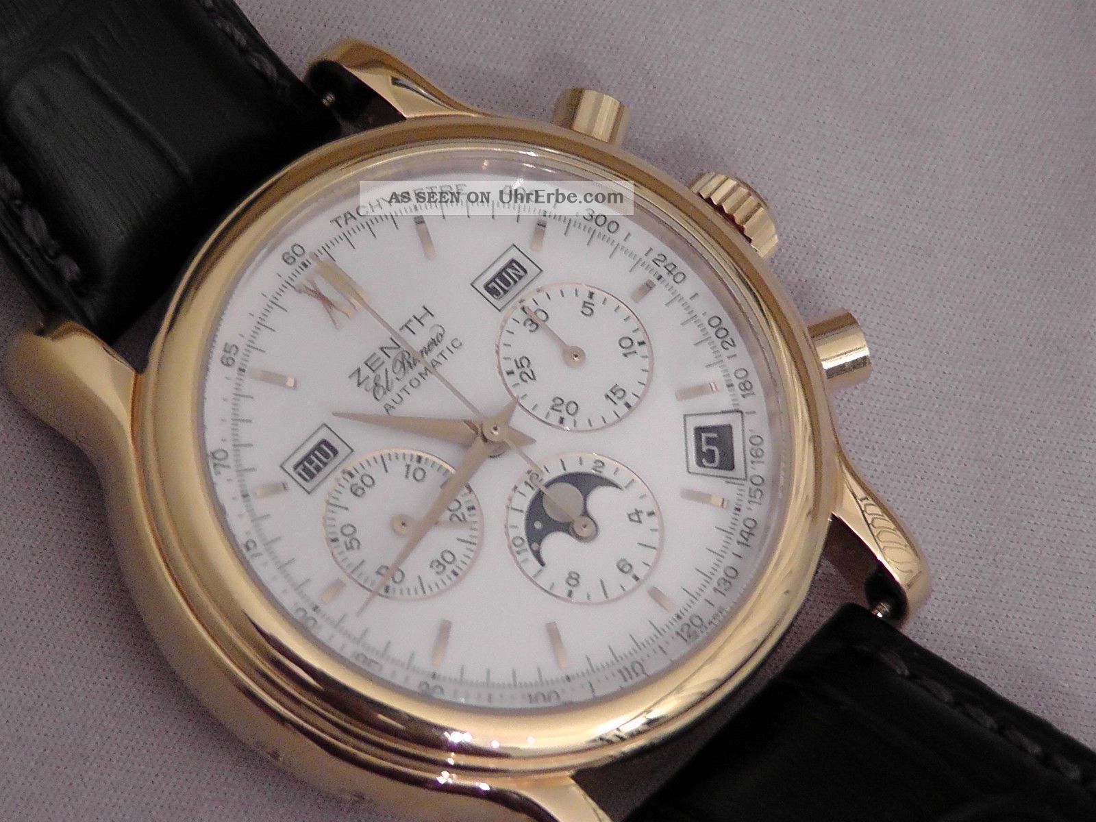 Zenith El Primero Cal.  410 Vollkalender Mondphase Chronograph Armbanduhren Bild