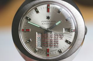 Junghans Automatic Armbanduhr Kalender - Kaliber Durowe 7528 Rare Sammleruhr Top Bild