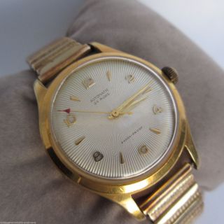 Rarität Vintage Herren Armbanduhr Uhr Automatic 24 Rubis 20 Microns Vergoldet Bild